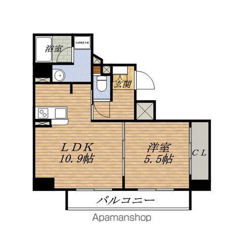 インザグレイス HIGASHIMIKUNI(1LDK/8階)の間取り写真