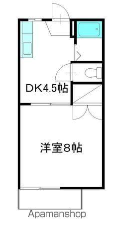 エクセルハイツ(1DK/2階)の間取り写真