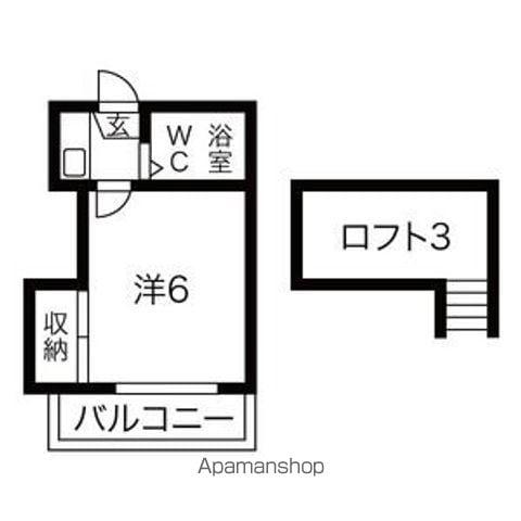 セントラル緑地公園(1K/2階)の間取り写真