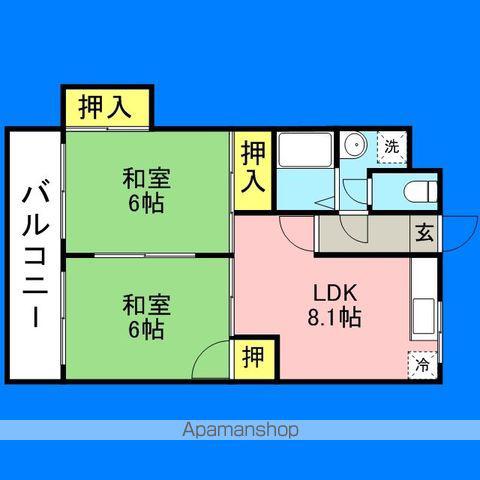 フォーレスト(2LDK/3階)の間取り写真