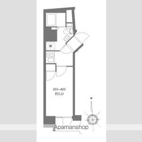 シティーウォーク練馬(1K/3階)の間取り写真