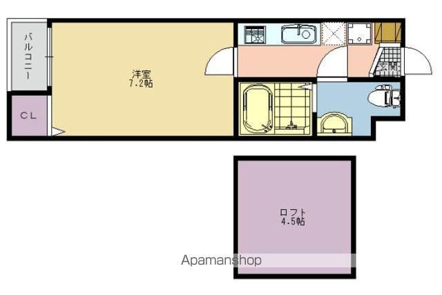 ビエント(1K/3階)の間取り写真