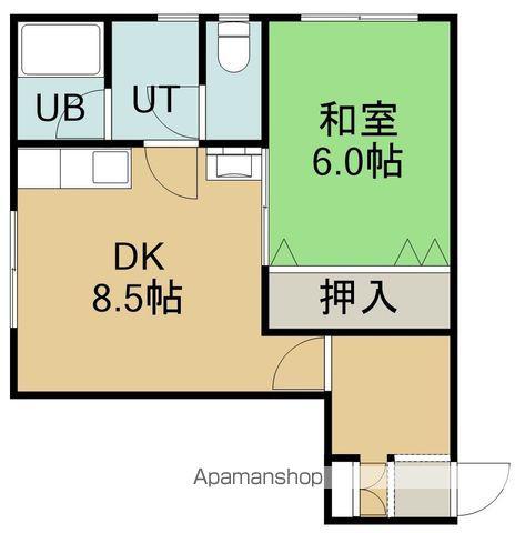 コーポ中村 NO3(1DK/2階)の間取り写真