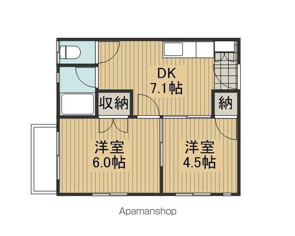 ストークハイツ加納(2DK/2階)の間取り写真