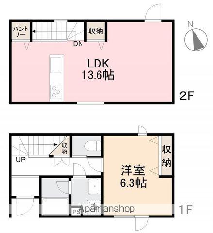 LUANA GARAGE 空港通(1LDK/1階)の間取り写真