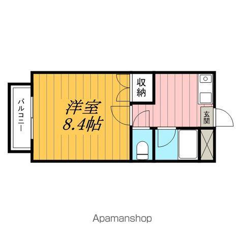 東千葉ハイリビング六番館(1K/2階)の間取り写真