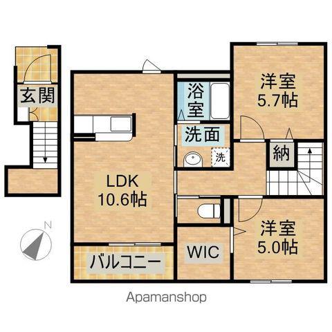 スターライズ(2LDK/2階)の間取り写真