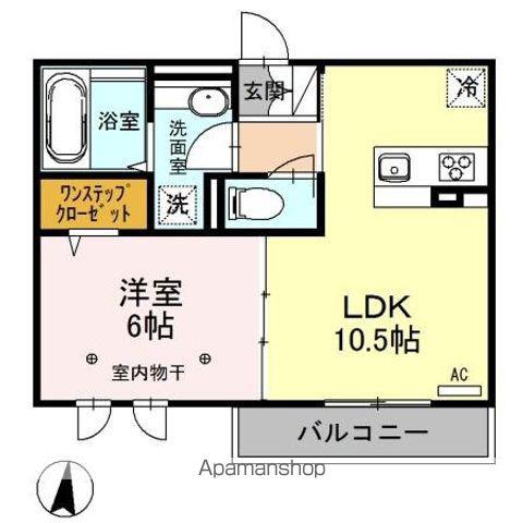 ロイジェントパークス レイクタウンⅢ G(1LDK/3階)の間取り写真