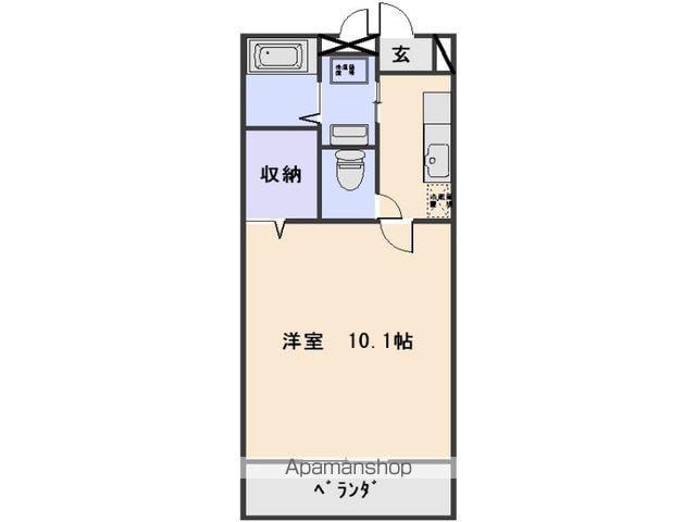 アイユー(1K/3階)の間取り写真