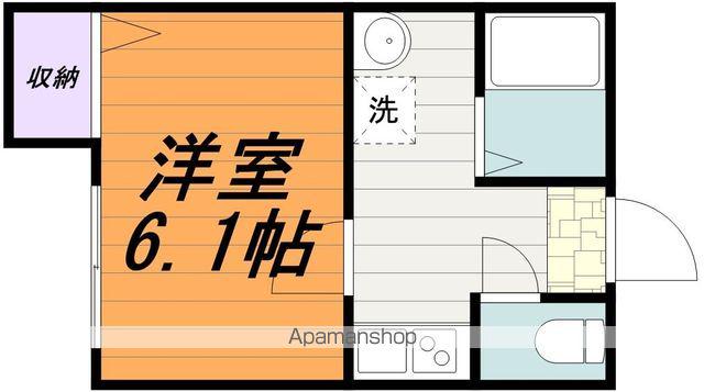 アシェイドライン(1K/2階)の間取り写真