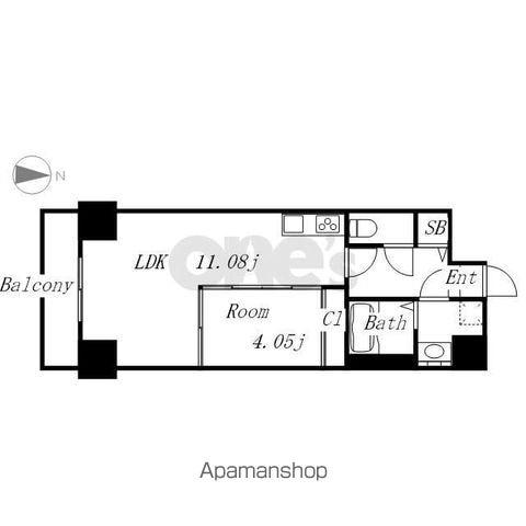 S-FORT古出来FIORE(1LDK/9階)の間取り写真