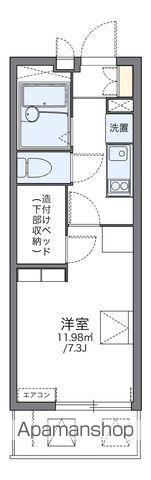 レオパレス城東ガーデン(1K/2階)の間取り写真