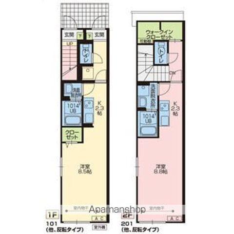 OPUS ONE(1K/1階)の間取り写真