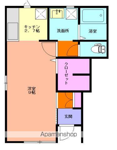 PRIMUS W(1K/1階)の間取り写真