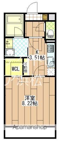 SUPREME ASADA(1K/2階)の間取り写真
