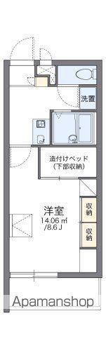 レオパレスFOND VILLAGE(1K/2階)の間取り写真