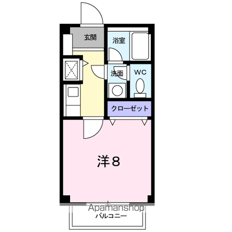 メゾン.ミナミ(1K/1階)の間取り写真