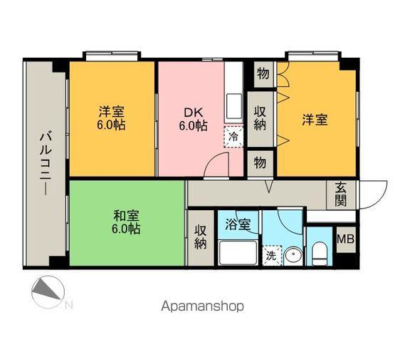 セブントレジャー(3DK/2階)の間取り写真