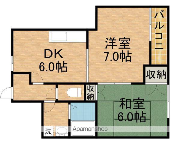 ドミールタナカ(2DK/2階)の間取り写真