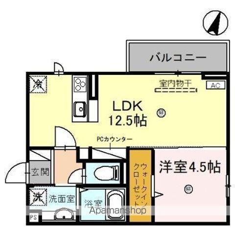 LUCE SOLARE(1LDK/2階)の間取り写真