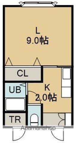 クレール港町(1K/3階)の間取り写真