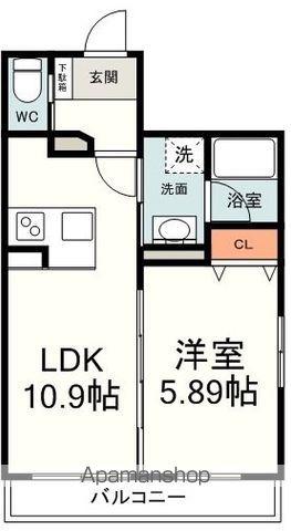 アヴェニール音羽町(1LDK/4階)の間取り写真