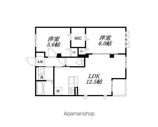 プチ・メゾンブランシュ(2LDK/2階)の間取り写真