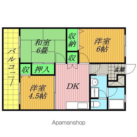 松丸第二コーポラス(3DK/2階)の間取り写真