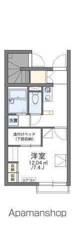 レオパレスフォーチュン21(1K/1階)の間取り写真