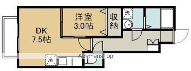 G-ROOM3RD(1DK/1階)の間取り写真