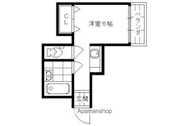 チェリーアート東山(1K/3階)の間取り写真