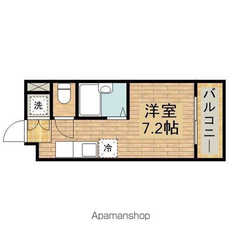 シャトー田守(ワンルーム/2階)の間取り写真