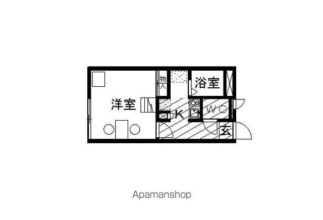 レオパレスハートフル やしろ(1K/1階)の間取り写真