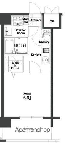 エンクレスト天神MODE(1K/3階)の間取り写真