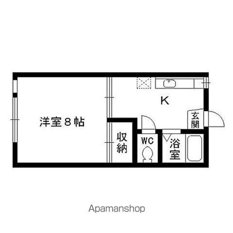 コートハウス山の寺(1K/1階)の間取り写真