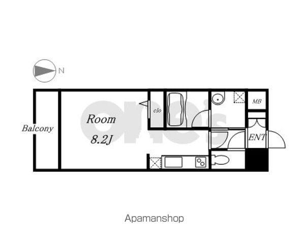 ラ・グランディール(ワンルーム/7階)の間取り写真