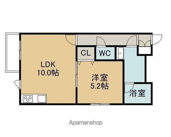 URBAN PLACE(1LDK/4階)の間取り写真