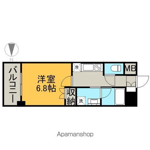 レジディア鶴舞(1K/12階)の間取り写真