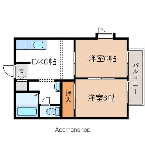 セフィラ北新町A(2DK/2階)の間取り写真