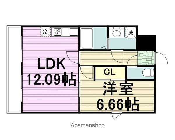 ファーストクライム(1LDK/2階)の間取り写真
