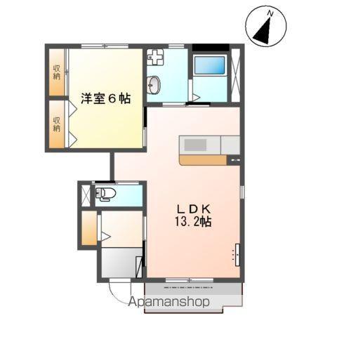 ジェミニ(1LDK/1階)の間取り写真