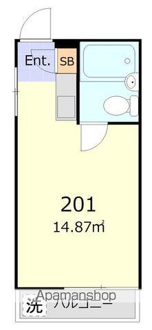 プレステージ王子本町(ワンルーム/2階)の間取り写真
