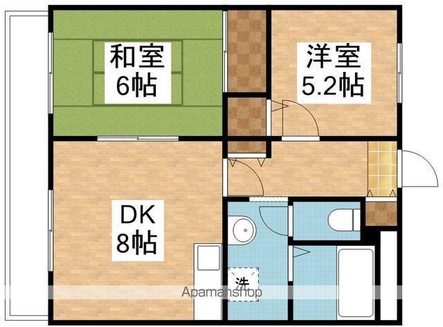 ソイルヴァレー天神(2DK/7階)の間取り写真