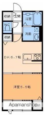 コンフォール針田Ⅱ(1DK/1階)の間取り写真