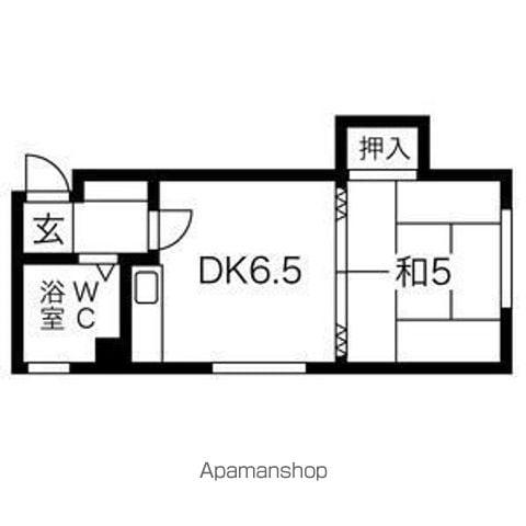 南郷ハイツ(1DK/3階)の間取り写真
