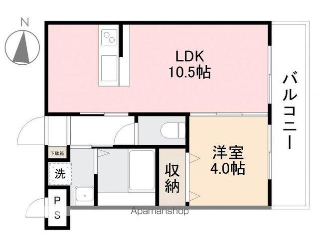 スミタスヴィラ瀬戸内東(1LDK/1階)の間取り写真