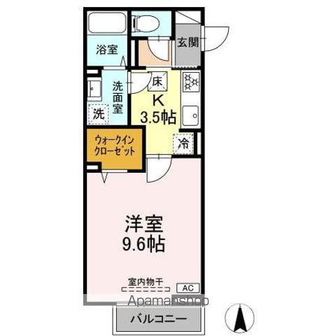 ネオ・アコール(1K/1階)の間取り写真