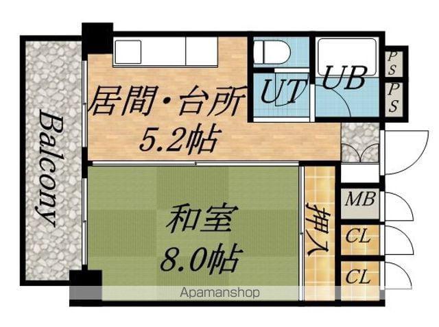 アルファスクエア北13条(1DK/8階)の間取り写真