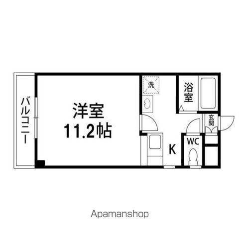 ベルトピア仙台14(1K/2階)の間取り写真