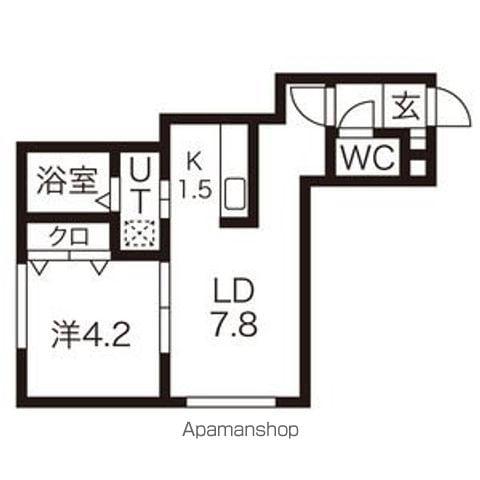 サンレコルトⅠ(1DK/2階)の間取り写真
